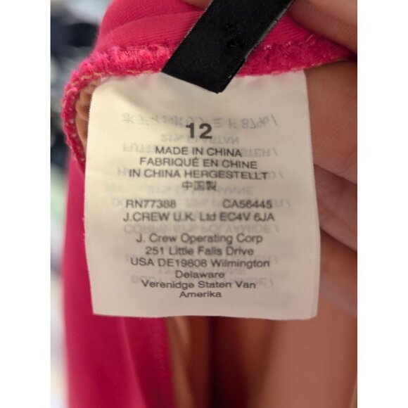 J.Crew Womens Colorblock Cut Out One-Shoulder Swimsuit Orange Pink  Size 12 - Picture 6 of 6